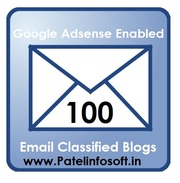 100 Email Classified Blogs with Google Adsense