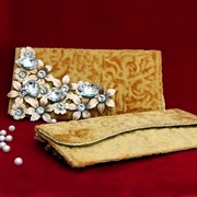 Golden Velvet Wedding Envelope