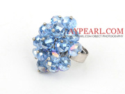 Sky Blue Crystal Adjustable Ring Is Sold at $1.23 