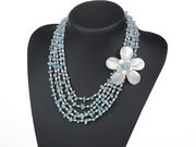 Freshwater Pearl and White Shell Flower Necklace Is Sold At $14.93