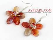 Agate and Multi Color Crystal Flower Shape Earrings Is Sold at $3.79