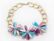 Shell Flower Necklace with Golden Color Metal Chain Is sold at $10.99