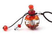 Colored Glaze Perfume Bottle Pendant Necklace Is US$ 1.68