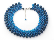 Round Blue Agate Choker Necklace is US$ 27.89