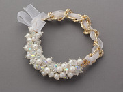 White Freshwater Pearl and Clear Crystal Bracelet is US$ 5.99