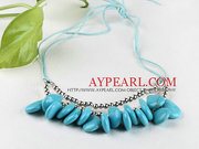 Turquoise And Metal Beads Necklace Is Sold At $5.65