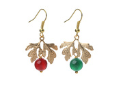 Green Agate and Carnelian Earrings is US$1.89