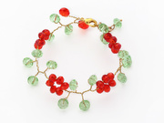 Christmas Design Red and Green Crystal Bracelet is US$2.95