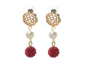 Pearl and Rhinestone Studs Earrings are sold at US$2.09