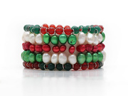 Christmas Pearl Stretch Cuff Bracelet is US$10.25