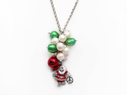 Christmas Pearl and Santa Claus Pendant Necklace is US$2.99