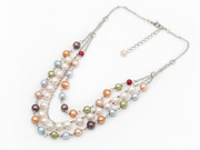 Multi Color Freshwater Pearl Necklace Is US$10.14