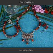 Fancy Necklaces online jewellery store Taj Pearl