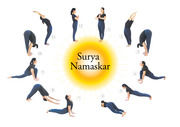 12 Steps of Surya Namaskar Yoga Pose