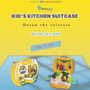 Techhark Kids Dream Kitchen Cooking Suitcase Set