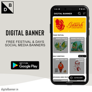 Digital Banner App: Business Marketing & Festival Images Videos Maker