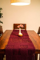 Checkered Hand-Knotted Table Runner - One ‘O’ Eight Knots