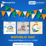 Unlimited Republic Day Posts With Your Business Logo