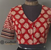 Ajrakh Dabu Gamathi Blouse Designs From Godhuli Online Store