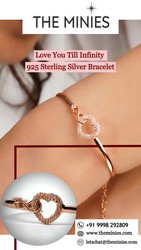 Love You Till Infinity 925 Sterling Silver Bracelet in India